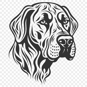 An illustration of a Great Dane, suitable for digital design projects.