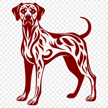 Large breed dog illustration featuring a Great Dane in full body pose.