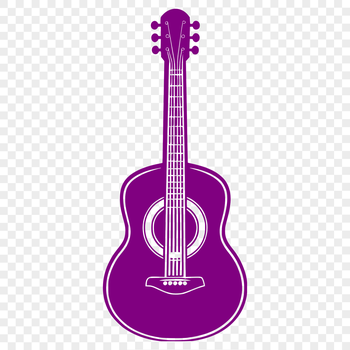 A detailed illustration of a guitar with various design elements.