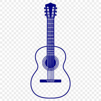Guitar illustration in vector design format for music enthusiasts and crafters.