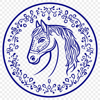 A detailed illustration of a horse suitable for vector design projects.