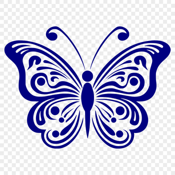 A detailed illustration of a butterfly from various angles, suitable for vector art design.