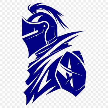A medieval-inspired knight character in a dynamic pose, suitable for vector art and graphic design projects.