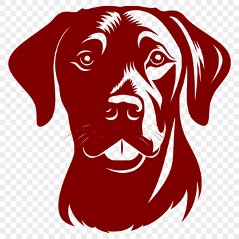 Labrador Retriever dog portrait, vector illustration