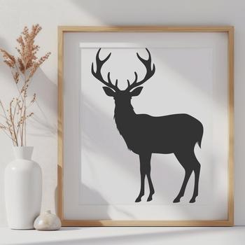 Artistic Deer Silhouette