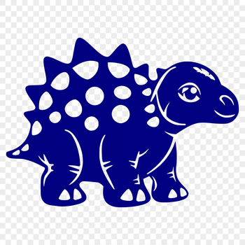 A detailed illustration of a baby prehistoric dinosaur in full body pose.