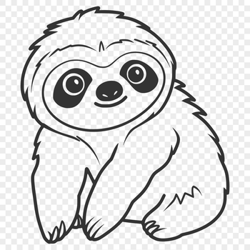 Beautiful Sloth - Laser Engraver DXF