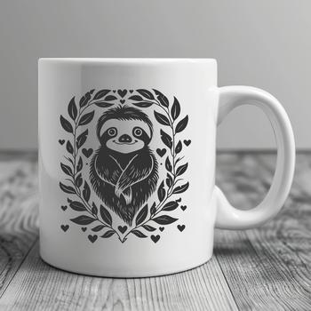 Artistic Sloth - Cricut DXF