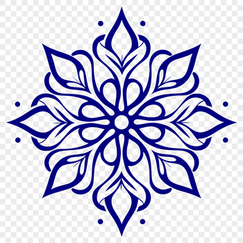 Ornate snowflake design with intricate patterns.
