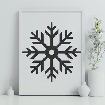 A delicate, intricately designed snowflake made from vector lines.