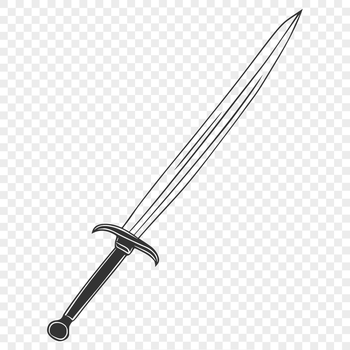 A high-quality SVG design of a medieval-style sword with intricate details and sharp edges.