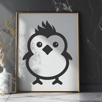 Artistic Chick In SVG & PNG