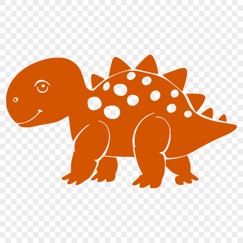 A prehistoric baby dinosaur illustrated in full body form, suitable for vector design.