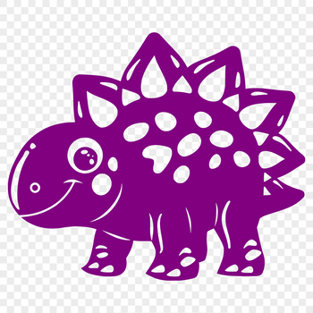 Illustrative SVG of a cute baby dinosaur in full body pose.