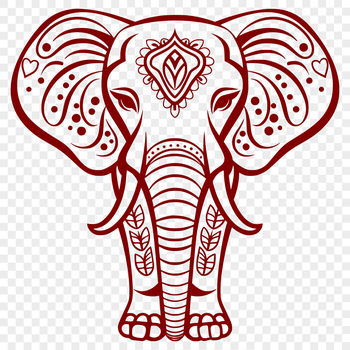 A vector illustration of a majestic African elephant in its natural habitat.