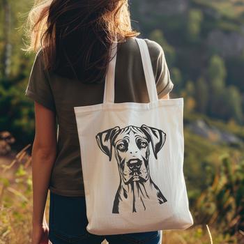 A large dog breed, the Great Dane, depicted in a detailed vector illustration.