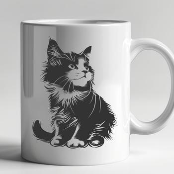 Free Sitting Kitten Decal