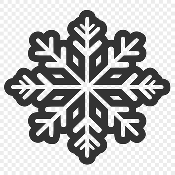 A delicate, intricate snowflake design in vector format.