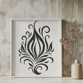 A stylized illustration of flames with intricate details, suitable for vector design projects.