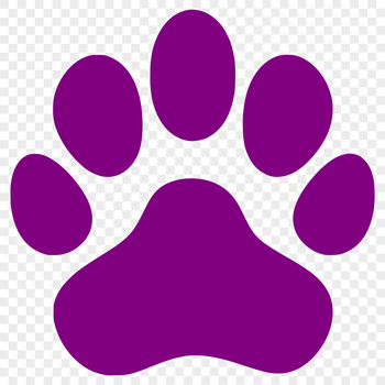 Vector illustration of animal paws with detailed print patterns.