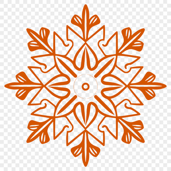 A delicate six-pointed star made up of intricate intersecting lines, evoking a sense of winter wonder.