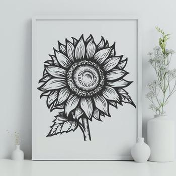 Unique Sunflower - Craft DXF