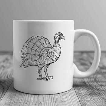 An SVG vector art image of a turkey, featuring the bird's entire form in a clear and defined design.