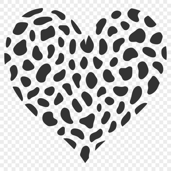 A stylized heart shape designed as vector art for various digital uses.