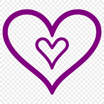 A simple line drawing of a heart shape, ideal for vector art and design projects.