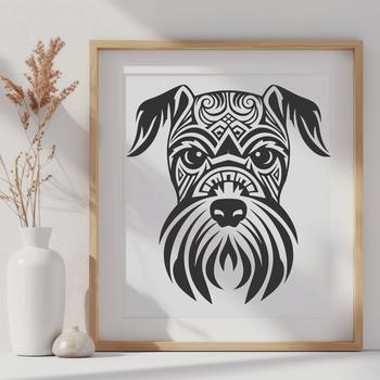 Beautiful Miniature Schnauzer - Craft SVG