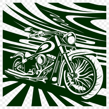 A sleek motorcycle design with detailed graphics, ideal for use as vector art in various digital formats.