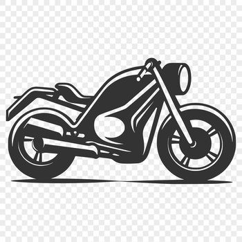 A sleek motorcycle with bold lines and curves, suitable for digital crafting and cutting projects.