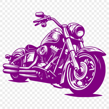 Motorcycle illustration in vector format, suitable for cutting machine projects.