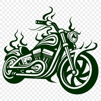 A high-quality SVG illustration of a sleek motorcycle with detailed lines and curves.