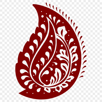 A decorative ornate paisley shape suitable for vector design and digital cutting.