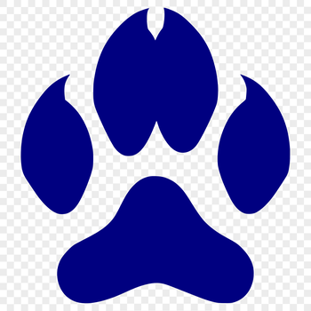 An animal paw print design in vector format.
