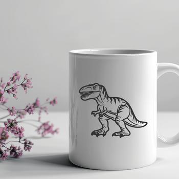 A detailed illustration of a prehistoric dinosaur's full body, suitable for vector design and cutting machine projects.
