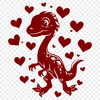 A detailed, prehistoric dino illustration with full body design.