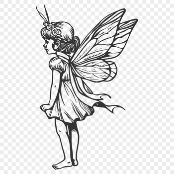 Free Artistic Fairy Vector Drawing