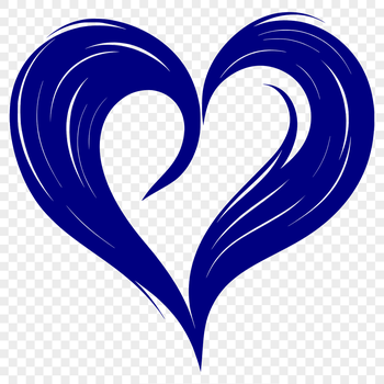 A stylized illustration of a heart shape, designed as vector art.