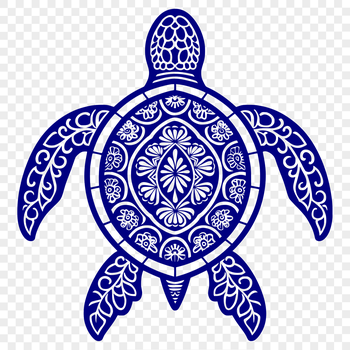 A detailed illustration of a sea turtle in its natural environment, suitable for vector art projects.