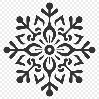A delicate snowflake design suitable for winter or Christmas projects.