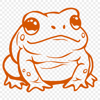 A digital illustration of a full-body toad in vector format.