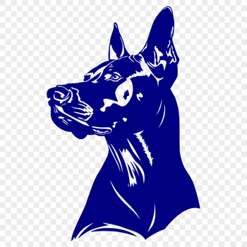 A large breed dog with a distinctive head shape, ideal for use in graphic design and digital art projects.