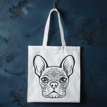 Ornate French Bulldog In SVG & DXF