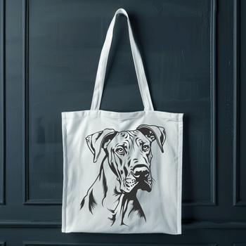 A large breed dog's head with distinctive features, suitable for various digital designs.