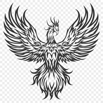 A mythical creature with feathers, beak, and wings, represented in full-body vector art.