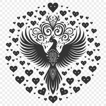 Ornate Pheonix Vector Craft File