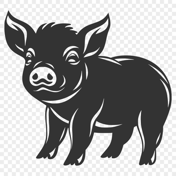 A standing farm animal, illustrated in vector style.