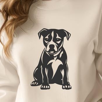 Stunning Sitting Pitbull - PDF